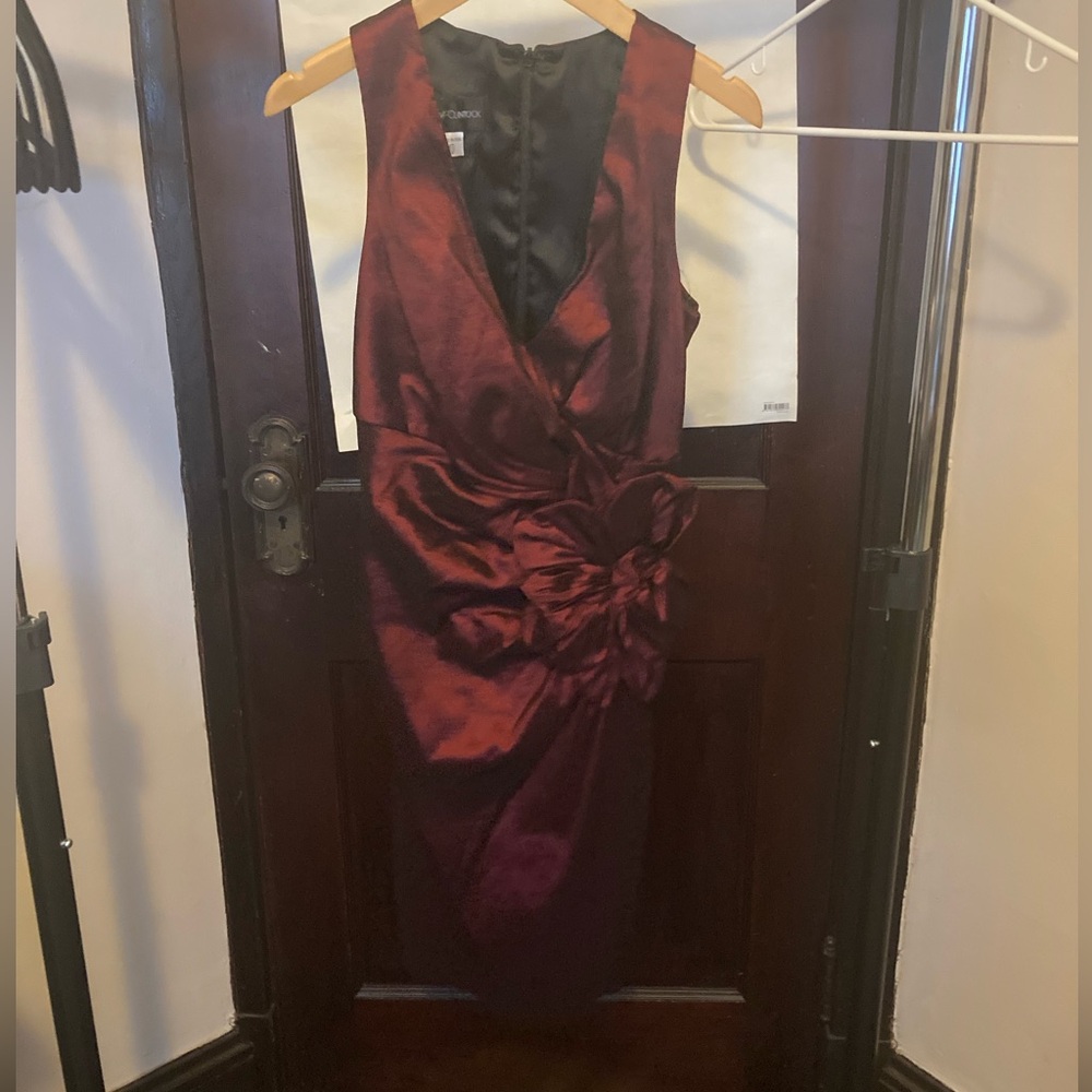 Jessica McClintock Burgundy Mini Dress